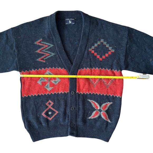 Vintage Polo Club Ralph Lauren Cardigan Sweater Size M Lana Wool Classic Italy - Picture 7 of 9